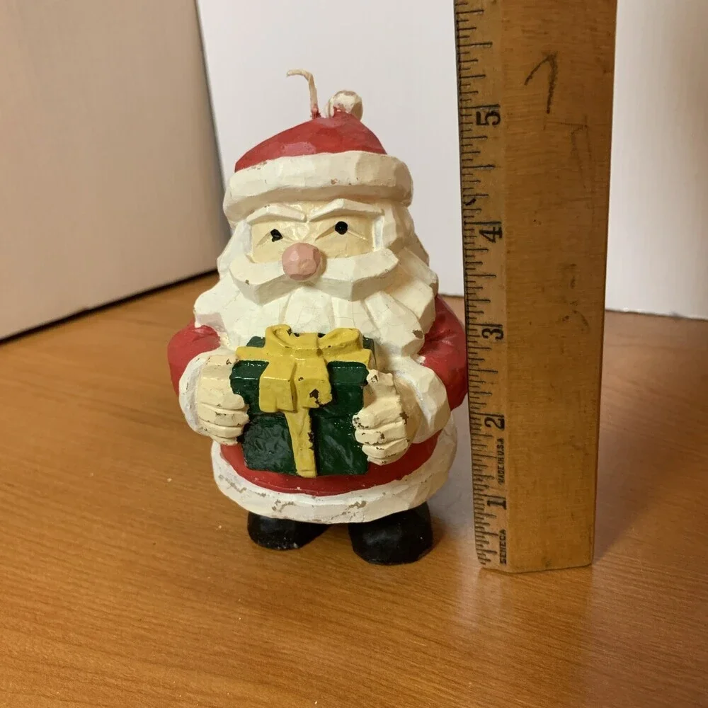 Vintage Santa Christmas Candle Unused 6”x 4”